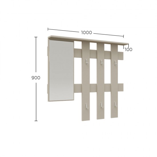 Σετ Εισόδου Reno-S Cashmere 100x32x200cm
