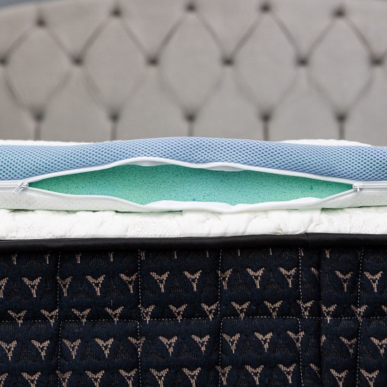 Ανώστρωμα Cool Gel 4cm με αποσμώμενο κάλυμμα 160x200x4cm