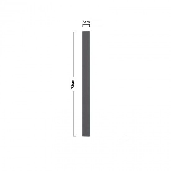 Modest Καταφραγή Ντουλαπιού Ανθρακί 5x1.6x72cm