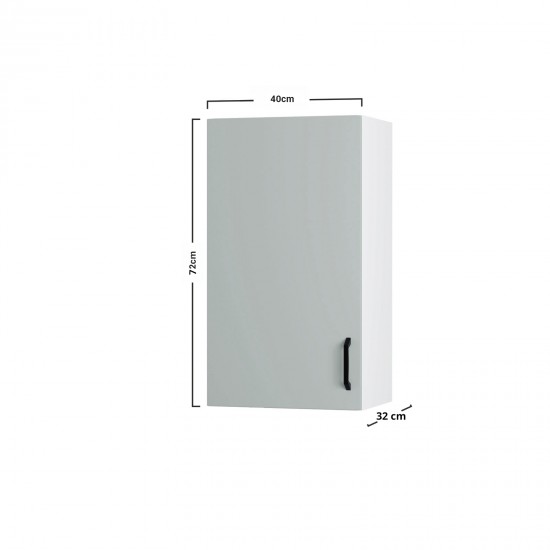 Modest Πάνω Ντουλάπι Γκρι 40x32x72cm