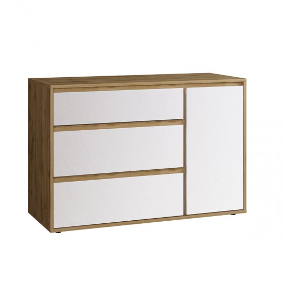 Μπουφές NITRO SOFT Λευκό με Βελανιδιά 120x40x80cm