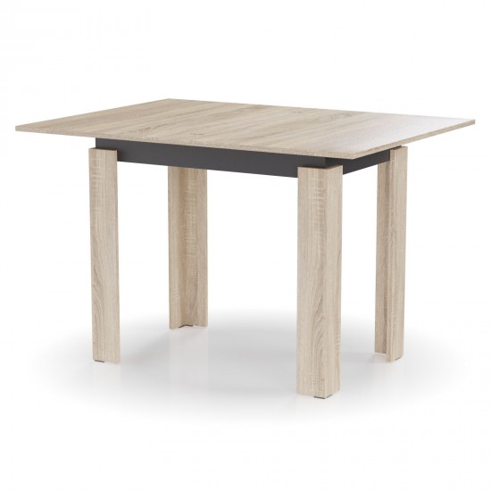 Τραπέζι Επεκτεινόμενο Κουζίνας Family Σονόμα-Ανθρακί 90x60x77cm