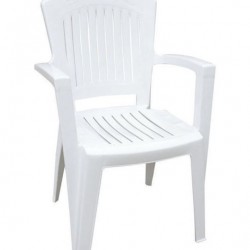 Πολυθρόνα "LIDA" πλαστική σε χρώμα λευκό 59x59x89