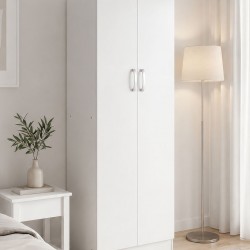 Ντουλάπα δίφυλλη "Real" σε χρώμα λευκό 60x42x180