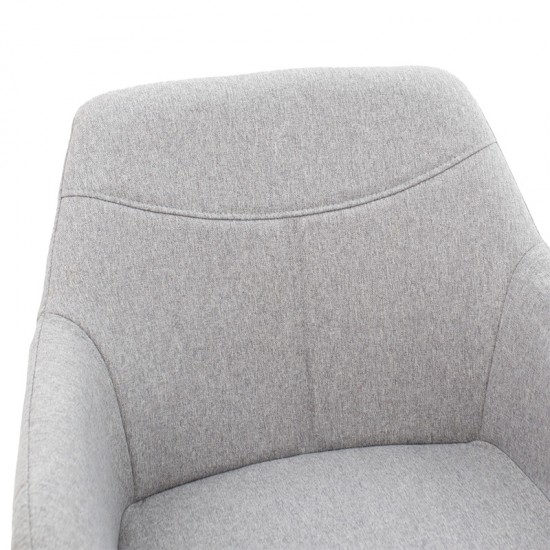 Πολυθρόνα Nasima pakoworld ύφασμα γκρι-φυσικό 57x58x84εκ