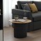 Τραπέζι σαλονιού Dovel pakoworld mdf σε sonoma-μαύρο μέταλλο Φ70x45εκ