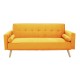 Καναπές-κρεβάτι Success pakoworld 3θέσιος κίτρινο βελούδο 190x80x84εκ