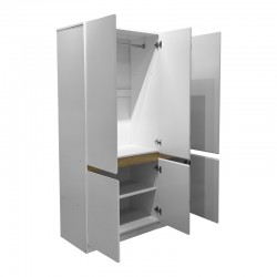 Ντουλάπα τρίφυλλη Merzia pakoworld  sonoma-λευκό 120x46.5x183εκ