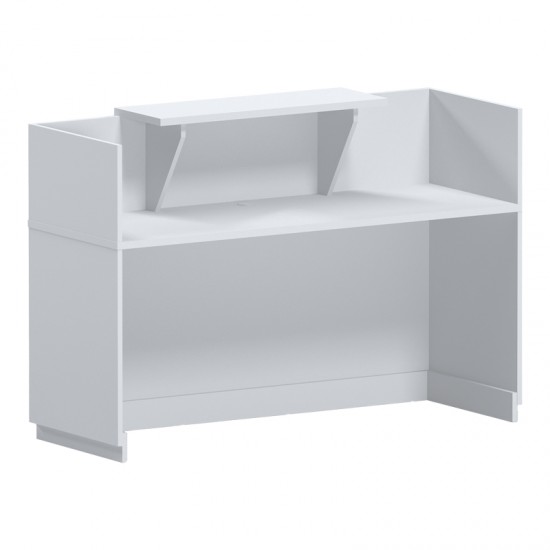 Γραφείο reception Lotus pakoworld σε λευκή απόχρωση 180x70x110εκ