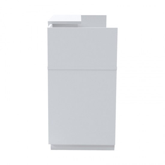 Γραφείο reception Lotus pakoworld σε λευκή απόχρωση 180x70x110εκ