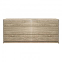 Συρταριέρα Kuanger pakoworld mdf σε φυσική απόχρωση 120x40x70εκ