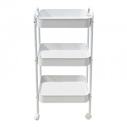 Τρόλλεϊ-ραφιέρα Nedea pakoworld μέταλλο λευκό 41x30x77εκ