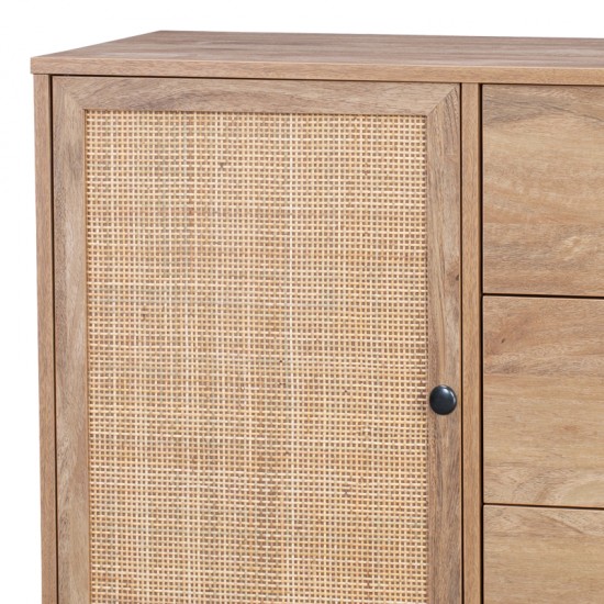 Μπουφές Oslo pakoworld σε sonoma απόχρωση 85x39x79εκ