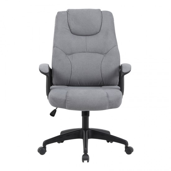 Καρέκλα γραφείου διευθυντή Kamora pakoworld ύφασμα ανθρακί 66x67x103-111εκ