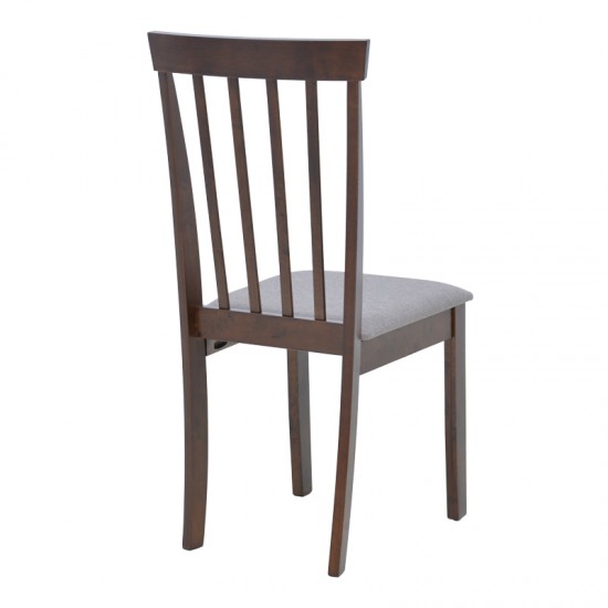 Καρέκλα Houston pakoworld rubberwood σε καρυδί απόχρωση 40x49x94εκ