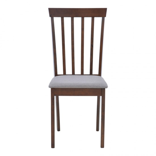 Καρέκλα Houston pakoworld rubberwood σε καρυδί απόχρωση 40x49x94εκ