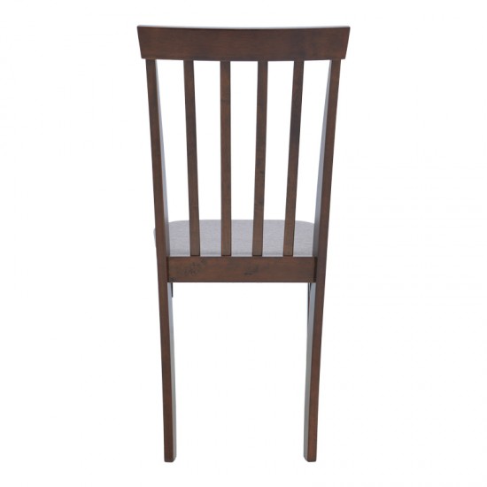 Καρέκλα Houston pakoworld rubberwood σε καρυδί απόχρωση 40x49x94εκ
