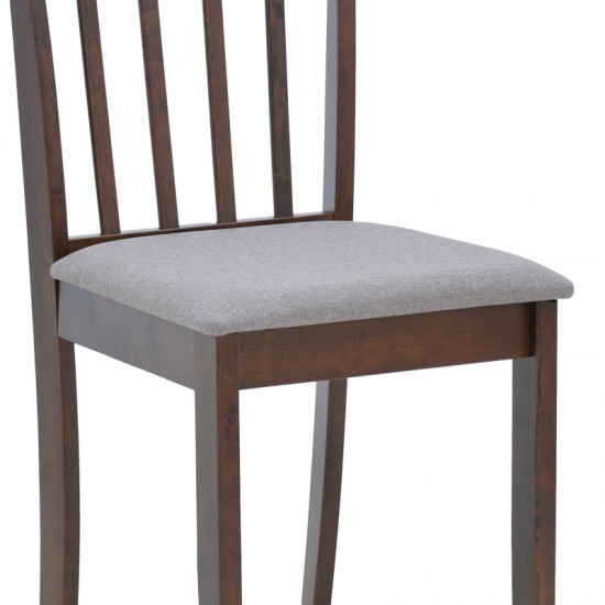 Καρέκλα Houston pakoworld rubberwood σε καρυδί απόχρωση 40x49x94εκ