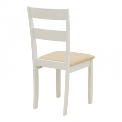 Καρέκλα Dallan pakoworld rubberwood λευκό 40x47.5x89εκ
