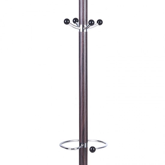 Καλόγερος "DOCA" μεταλλικός περιστρεφόμενος με μαρμάρινη βάση σε χρώμα σκούρο καρυδί 37x175