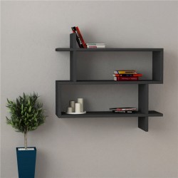Ράφι τοίχου "ZENIA" σε χρώμα ανθρακί 70x22x65