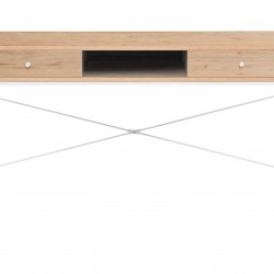 Γραφείο-κονσόλα με 2 συρτάρια Navona sonoma-λευκό 123x48x76