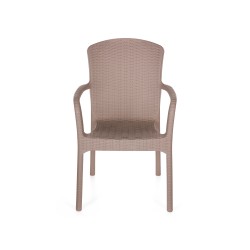 Πολυθρόνα βαρέους τύπου TURAN απο PP σε χρώμα cappuccino 43x40x86