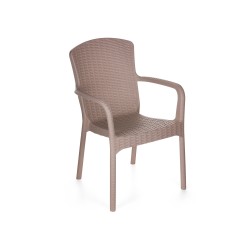 Πολυθρόνα βαρέους τύπου TURAN απο PP σε χρώμα cappuccino 43x40x86