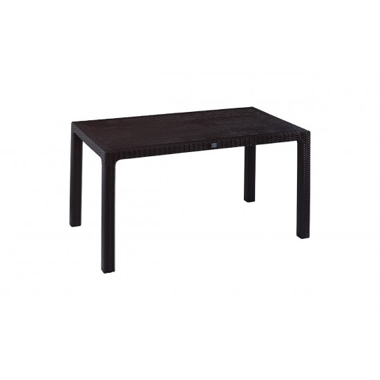 Τραπέζι κήπου "Plore" με UV protection PP σε χρώμα καφέ 150x90x75