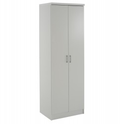 Ντουλάπα ρούχων δίφυλλη REAL χρώμα λευκό 60x42x180