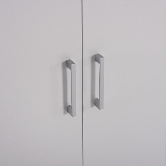 Ντουλάπα ρούχων δίφυλλη REAL χρώμα λευκό 60x42x180