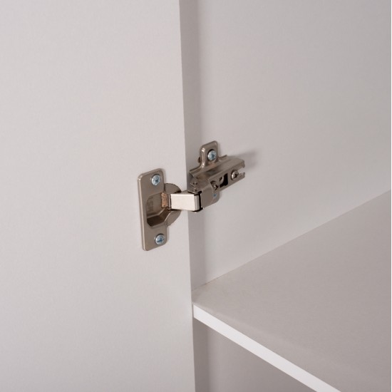 Ντουλάπα ρούχων δίφυλλη REAL χρώμα λευκό 60x42x180