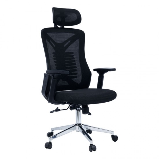 Καρέκλα γραφείου διευθυντή WING mesh μαύρο 65x61x117/125