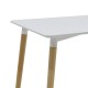 Τραπέζι Snow MDF λευκό-πόδια φυσικό 120x70x76εκ