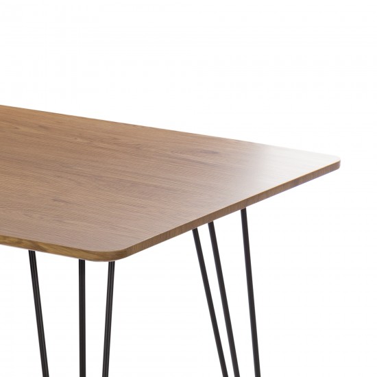 Τραπέζι Lino σε χρώμα sonoma-μαύρο μέταλλο 120x70x75