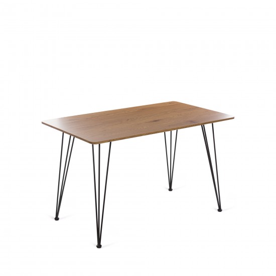 Τραπέζι Lino σε χρώμα sonoma-μαύρο μέταλλο 120x70x75