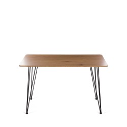 Τραπέζι Lino σε χρώμα sonoma-μαύρο μέταλλο 140x80x75