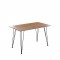 Τραπέζι Lino σε χρώμα sonoma-μαύρο μέταλλο 140x80x75