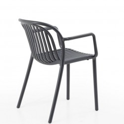 Πολυθρόνα Choho pp σε μαύρη απόχρωση 57x50x77