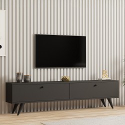 Έπιπλο τηλεόρασης Jate pakoworld σε ανθρακί απόχρωση 160x25x40εκ