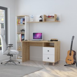 Σύνθεση γραφείου Kontor pakoworld sonoma-λευκό 160x50x162εκ