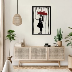 Διακοσμητικό τοίχου Raino pakooworld μαύρο μεταλλικό 35x0,15x50εκ