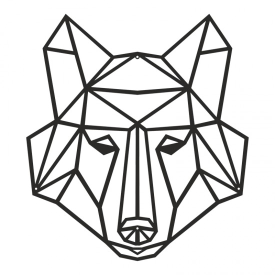 Διακοσμητικό τοίχου Wolfo pakooworld μαύρο μεταλλικό 40x0,15x40εκ