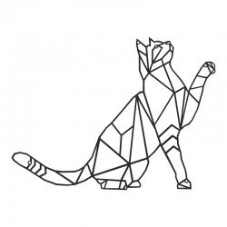 Διακοσμητικό τοίχου Cathy pakooworld μαύρο μεταλλικό 40x0,15x40εκ