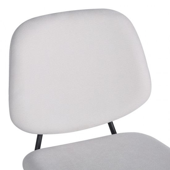 Καρέκλα Pietro I pakoworld μπεζ ύφασμα-πόδι μαύρο μέταλλο 45x55x82.5εκ