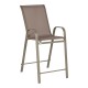 Σκαμπό μπαρ μεσαίου ύψους Calan pakoworld σαμπανιζέ μέταλλο-textilene σε ανοιχτή καφέ απόχρωση 55x70x114εκ