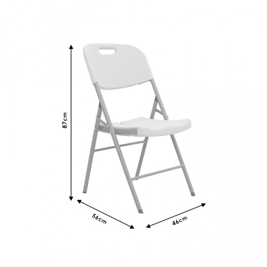 Καρέκλα catering-συνεδρίου πτυσσόμενη Zora pakoworld λευκό