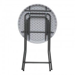 Τραπέζι μπαρ catering Event pakoworld πτυσσόμενο λευκό Φ81x110εκ