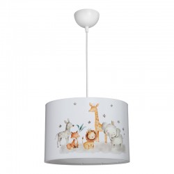 Παιδικό φωτιστικό οροφής Tots pakoworld led E27 πολύχρωμο PVC Φ30x20εκ