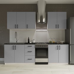 Κουζίνα Rene 6 Τεμαχίων Γκρι